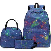 School Backpack Galaxy Teens Girls Boys Kids School Bags Bookbag with Laptop Sleeve (Sky-Light)