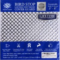 New Aroma Trees Dryer Vent Bird Stop - Dryer Vent Grill - Pest Guard - Stops Birds Nesting In Dryer Vents, Customizable 3" - 8" (The Plastic Louvered Vent Cover NOT INCLUDED)