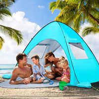 WolfWise UPF 50+ Easy Pop Up Beach Tent Sun Shelter Quick Instant Automatic Portable Sport Umbrella Baby Canopy Cabana Sun Shade