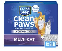 Fresh Step Advanced Clean Paws Clumping Cat Litter, Low Tracking Cat Litter with Odor Control - 18.5 lb