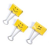 Rapesco Binder Clips, 32 mm Emoji Clips [Pack of 20]
