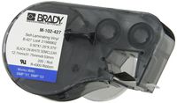 Brady M-102-427 Vinyl B-427 Black on White/Clear Label Maker Cartridge, 1/2" Width x 1-1/4" Height, 0.375" Printable Area, For BMP51/BMP53 Printers