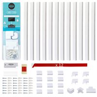Cable Management On-Wall Raceway Kit, Easy Install, 200" Total w/19 Couplers, Covers Your Whole Project- Saves You Money, Conceal and Organize Cables & Wires Around Your Home, Office, TV