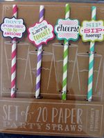 Slant Don't Forget To Be Awesome Paper Party Straw