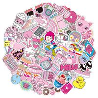 50pcs Cute Stickers for Water Bottles, Funny Waterproof Vinyl Graffiti Trendy Stickers for Teens Girls Kids Adults, Stickers for Hydro Flask Laptop Phone Computer Skateboard Guitar