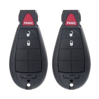 ECCPP Replacement fit for 2X 3 Button Uncut Keyless Entry Remote Key Fob Chrysler Dodge Volkswagen Series M3N5WY783X 433MHz