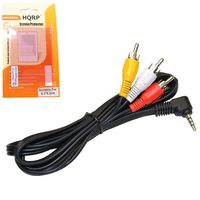 HQRP AV Audio Video Cable/Cord Compatible with Canon VIXIA HF11, VIXIA HF20, VIXIA HF200, VIXIA HF21, VIXIA HG10, VIXIA HG20 Camcorder + LCD Protector