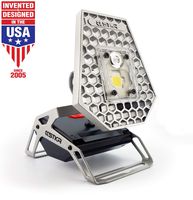 STKR Concepts Modern Mobile Task Light, 1200 Lumens, for Home and Camping, Silver