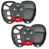 Keyless2Go New Replacement Shell Case and 5 Button Pad for Remote Key Fob with FCC KOBGT04A - Shell ONLY (2 Pack)
