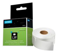 DYMO LW Hanging File Tab Insert Labels for LabelWriter Label Printers, White, 9/16'' by 2'', 1 roll of 260 (30376)