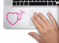 Stethoscope RN heart nurse Symbol Decal Laptop Skin Macbook Trackpad Keypad Sticker
