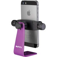 MeFOTO SideKick360 Smartphone Tripod Mount-Stand-Holder, Works with iPhone, Google, HTC, Nexus, Lumia, Galaxy, Xperia and all other Smartphones (see details below) - Purple (MPH100P)