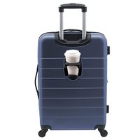 Wrangler 20" Smart Spinner Carry-On Luggage With Usb Charging Port, 20 Inch Carry-On, Navy Blue