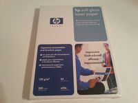 HP soft gloss laser paper 120 g/m-A4 -200 Sheets- (8.25 in x 11.75) White