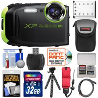 Fujifilm FinePix XP80 Shock & Waterproof Wi-Fi Digital Camera (Graphite Black) with 32GB Card + Battery + Case + Tripod + Strap + HDMI Cable + Kit