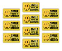 10 Smile You're On Camera Video Surveillance Security System Window Decals Stickers - Stock # 721