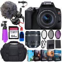 Canon EOS Rebel SL3 DSLR Camera and 18-55mm STM Lens w/Rode VideoMicro Compact On-Camera Microphone + 64GB Transcend Memory Card, Camera Bag & More Essential Accessory Bundle