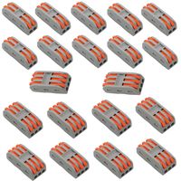 Lever Nuts,Wire Connector Assortment Pack Compact Wire Connectors(SPL-2, 10PCS/SPL-3, 10PCS)