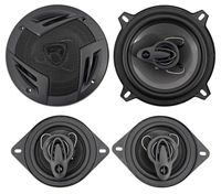 (2) Rockville RV5.3A 5.25" 600w 3-Way Car Speakers+(2) 3.5" 200w 3-Way Speakers