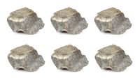 6PK Raw Gray Limestone, Sedimentary Rock Specimens - Approx. 1" - Geologist Selected & Hand Processed - Great for Science Classrooms - Class Pack - Eisco Labs
