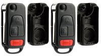KeylessOption Replacement Keyless Entry Remote Fob Clicker Flip Key Shell Case (Pack of 2)