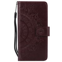 Lomogo Samsung Galaxy S10 5G / G977 Case Leather Wallet Case with Kickstand Card Holder Shockproof Flip Case Cover for Samsung Galaxy S10 5G - LOHHA080276 Brown