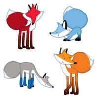 Playful Foxes Cut-Outs