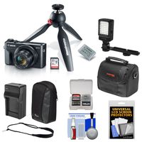 Canon PowerShot G7 X Mark II Wi-Fi Digital Camera Video Creator Kit with Canon Battery, Tripod, 32GB Card + Charger + 2 Cases + Video Light + Kit
