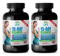 fat burner pills for men weight loss - 15 DAYS CLEANSE PREMIUM FORMULA - aloe vera supplement capsules - 2 Bottle 60 Capsules
