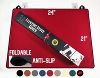 Larsic Stove Cover - Thick Natural Rubber Sheet Protects Electric Stove Top. Anti-Slip Coating, Waterproof, Heat Resistant, Foldable. Prevents Scratching, Expands Usable Space (24x21, Red)