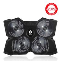 KLIM Wind Laptop Cooling Pad + Laptop Stand with 4 Fans at 1200 RPM + Rapid Action Cooling Fan + Laptop Cooler Compatible Between 10 and 19 inches + Laptop Cooling Fan + New 2020 Version - White