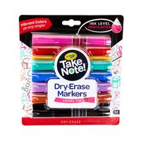 Crayola Low Odor Dry Erase Markers, Chisel Tip, Assorted Colors, Back to School Supplies, 12Count