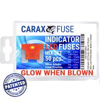 50 pcs. Smart Glow When Blown Car Fuse Super MINI LOW PROFILE LP Blade. Auto Fuse Assortment Automotive Kit Replacement Fuses. PREMIUM Box. CARAX FUSE Wire Indicator Illuminating Fuses.