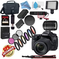 Canon EOS 80D DSLR Camera with 18-135mm Lens USA Model with Warranty Video Bundle