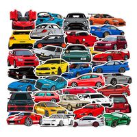 100Pcs Cool Hellaflush Super Car Stickers for Laptop Stickers Motorcycle Bicycle Skateboard Luggage