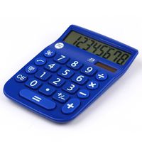 8 Digit Dual Powered Desktop Calculator, LCD Display, Blue- by Office + Style