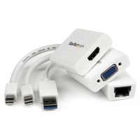 StarTech.com Macbook Air Accessories Kit - MDP to VGA / HDMI and USB 3.0 Gigabit Ethernet Adapter Bundle - Macbook Air Connectivity Kit (MACAMDPGBK)