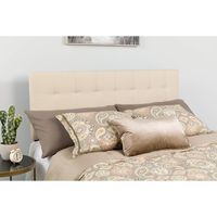 Flash Furniture Bedford Tufted Upholstered King Size Headboard in Beige Fabric