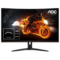 AOC CQ32G1 31.5" Curved Frameless Gaming Monitor, Quad HD 2560x1440, VA panel, 1 ms, MPRT, 144Hz, FreeSync, DisplayPort/HDMI/VGA, VESA (Renewed)