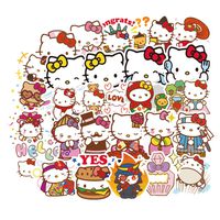 100pcs Hello Kitty Hot Cartoon Cute Ins Lovely Beautiful Stickers for Water Bottles Laptop Motorcycle Bicycle Skateboard Luggage Decal Graffiti Patches