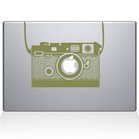 The Decal Guru 2082-MAC-13X-G Vintage Camera Decal Vinyl Sticker, 13" MacBook Pro (2016 & Newer), Gold