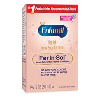 Enfamil Fer-In-Sol Iron Supplement Drops for Infants, 50 mL dropper bottle