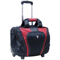CALPAK Persuader2 Deep Red 17-inch Deluxe Rolling Laptop Soft Briefcase