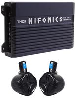 Hifonics TMA-400.4 400w 4-Ch Marine Boat ATV Amplifier Amp+(2) 6.5" Wakeboards