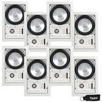 SPEAKERCRAFT MT6 Three - in-Wall or Ceiling Speaker Includes White Grill - (Multipack of 4 Pair, 8 Speakers Total)