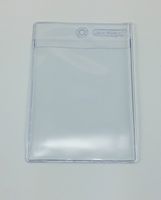 Amram 3 Inch x 4 1/8 Inch Clear Vinyl Tag Holders 50 Pieces Plus 100 Cable Ties for Hanging