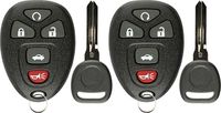 KeylessOption Keyless Entry Remote Control Car Key Fob Replacement for 22733524 with Key (Pack of 2)