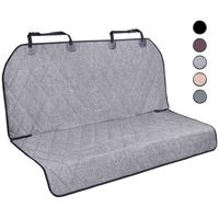 Vivaglory Dog Seat Cover for Back Seat, No-Skirt Design, Quilted & Durable 600 Denier Oxford Dog Car Seat Covers with Anti-Slip Backing for Most Cars, SUVs & MPVs, Heather Black, 46" (L) 52" (W)