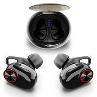 True Wireless Earbuds Bluetooth 5.0 by YOZZ Play | Cordless Headphones with Build-in Microphone | 3D Stereo Bass Sound & Noise Cancelling Headset with Charging Box | 5 Hours Music Play Earphones