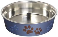 Loving Pets Metallic Bella Bowl, Large, Blueberry